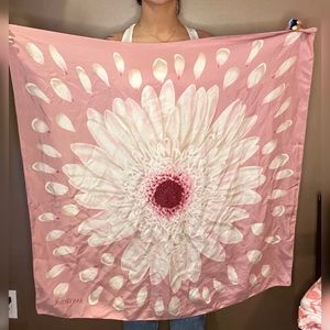 Ann Taylor Pink Floral Scarf